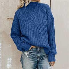 Casual Solid Long Sleeve Sweater for women