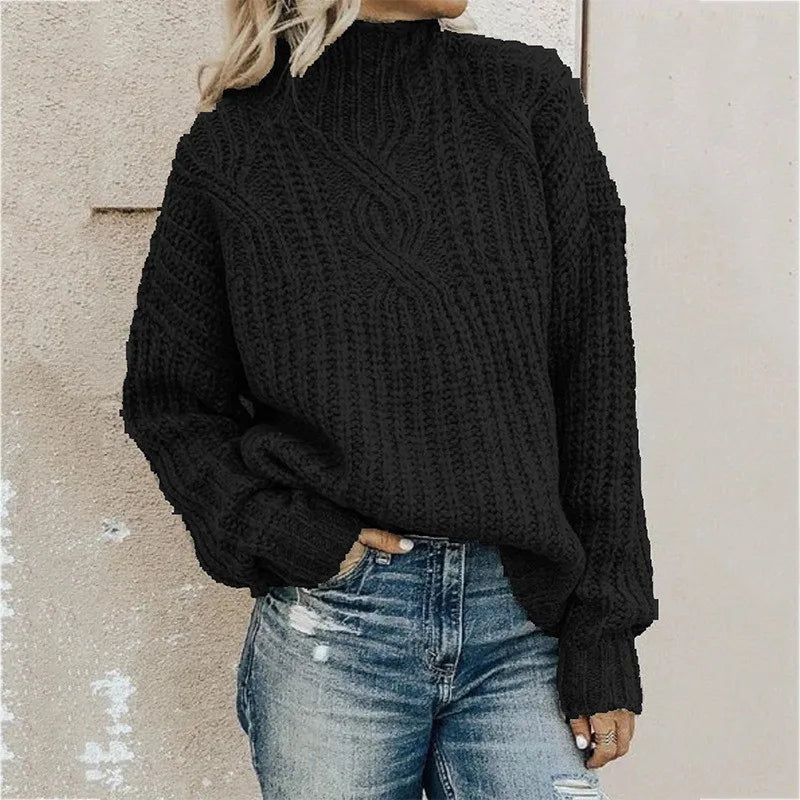 Casual Solid Long Sleeve Sweater for women